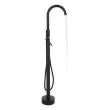 Black Floor-Standing Bathtub Faucet Stainless Steel - Black - View 10