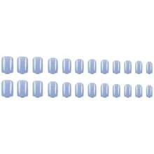 Best-Seller Starry Sparkling Light Blue Press On Nails |   Atmospheric French-Style, Minimalist, 24-Piece Set