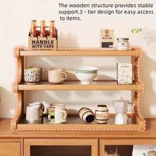 1 Piece Bamboo Storage Rack With Stylish Lacquered Design Multi-Tier Bamboo Countertop Display Rack - Great For Storing Cups, Books And Spices - Great For Kitchen, Living Room Or Office Decor, Office Organization | Modern Bookshelf Designs | Durable Bamboo Bookshelf, Bamboo Bookshelf