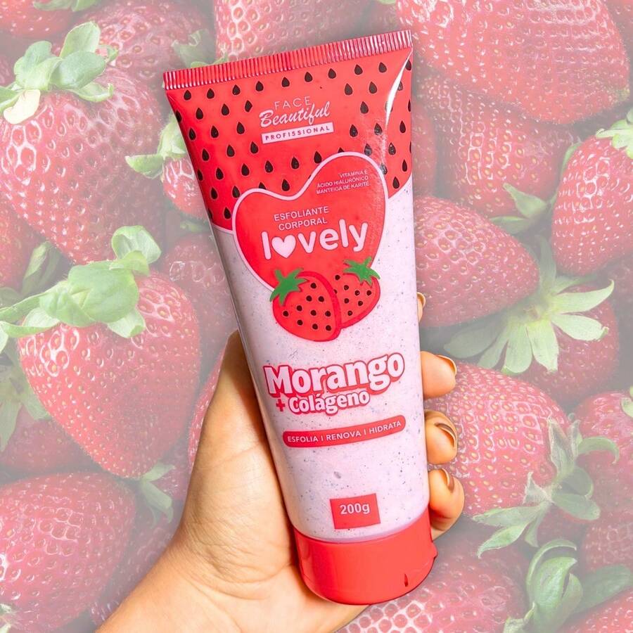 Lovely Face Beautiful Passion Fruit And Collagen Body Scrub In A Tube With Moisturizing Action 200g - 草莓+膠原蛋白 - 查看 1