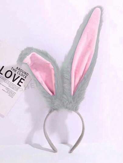 1 Stück süßes Plüsch Hasenohren Haarband, Elf Hasenohren Cosplay Haarband, Party Tanz Cosplay Haarband