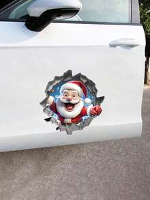 Naklejki ścienne DIY Przebij się przez ścianę Naklejki winylowe Naklejki ścienne Święty Mikołaj Zdejmowana dekoracja domu na imprezę Materiały dekoracyjne, Naklejki, Naklejka ścienna, Naklejka winylowa do dekoracji domu, Wiosenne elementy dekoracyjne Odśwież swój dom, Naklejki dekoracyjne Rama