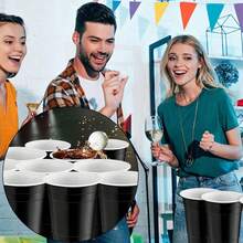 50/30/10/5 كوب أسود قابل لإعادة الاستخدام، أكواب حفلات ذهبية، أكواب متينة عالية الجودة، أكواب لعبة تنس الطاولة، أكواب عصير، أكواب مشروبات، سعة 16 أونصة، خيارين لونيين، مناسبة للاحتفالات والحفلات والأعياد والأعياد الميلادية والأعراس وديكور عيد الميلاد وعيد الشكر والهدايا لرأس السنة