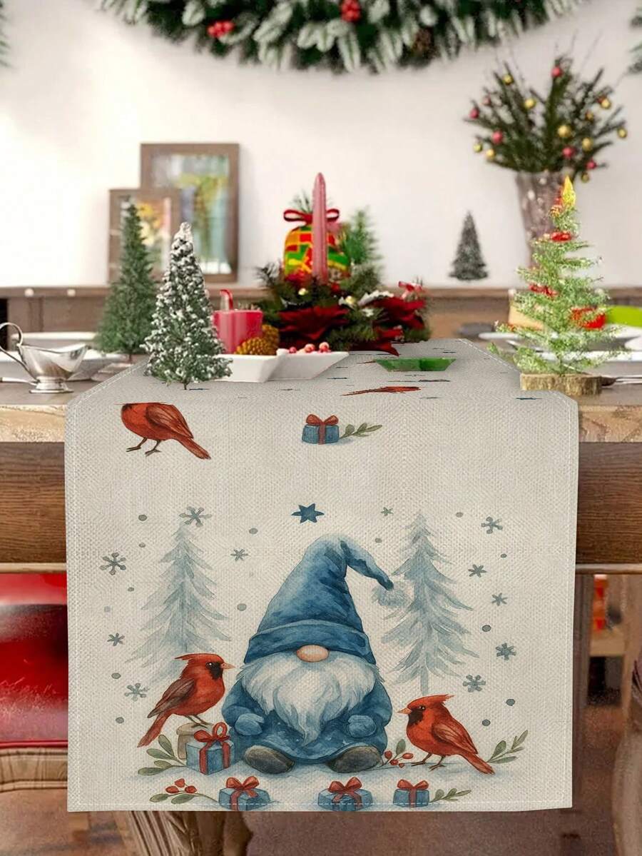 1 pieza Camino de mesa de Papá Noel azul, Camino de mesa decorativo navideño, Camino de mesa tipo lino navideño, Camino de mesa, Camino de mesa, 1 pieza Camino de mesa, 4 piezas Manteles individuales, 1 pieza Funda de cojín, 3 productos disponibles, Decoración de hogar de temporada para interiores y exteriores, Suministros para fiestas navideñas, Decoración navideña para el hogar, Decoración navideña para la habitación, Decoraciones para fiestas navideñas - Multicolor - Ver 1
