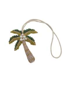 1 szt. Dopasowane kolorystycznie koraliki, modne, eleganckie, proste, urocze, uniwersalne, spersonalizowane, zabawne, interesujące, roślina, letni kształt drzewa kokosowego, wzór drzewa kokosowego, plecak, torba na ramię, torba crossbody, torebka, torba tote, torba pod pachę, kosmetyczka, inne, torba do przechowywania, wisiorek do samochodu