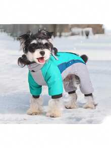 Full Body Dog Coat - Warm Fleece Jacket For Small Dogs, Turtleneck Winter Coats With Harness, Reflective Dog Snowsuit Windproof Puffer Jackets With Legs - Multicolor - View 12
