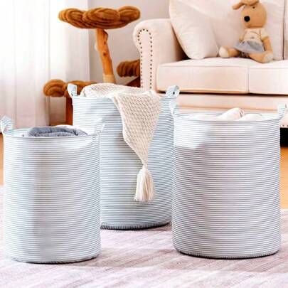 1 יחידה בד מעובה ששודרג לאחרונה, ציפוי עמיד למים יכול לקפל סל כביסה בעל קיבולת גדולה סל כביסה, בגדים, צעצועים, סל אחסון מגוון, חדר רחצה, סל אחסון לחדר שינה, סל כביסה.