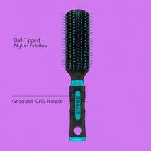 Conair Salon Results Detangling Hairbrush For Men And Women All Hair Types With Nylon Bristles - 藍綠色 - 查看 2