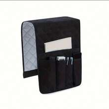 Ultrasonic Flocking Embossed Armrest Pad With Storage Layer, All-Season Modern Minimalist Sofa Armrest Cover