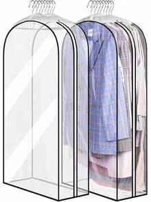 Bolsas de Ropa de 50 Pulgadas para Colgar Ropa, Bolsas de Ropa Colgante, Bolsas Transparentes para Almacenamiento de Abrigos, Protector Ropa para Traje, Abrigos, Vestidos, Chaquetas (2pcs) - 2 piezas - Ver 10