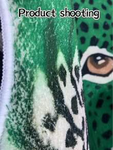 1pc Green Leopard Head Rug, Leopard Print Carpet, Creative Fashion Carpet, INS Style Rug, Home Decor Mat, Fluffy Soft Comfortable Carpet, Durable, Non-Slip Easy To Clean, Suitable For Kitchen, Entryway, Bedroom, Bathroom, Living Room, Gaming Room, Closet, Dining Room, Backyard Christmas Decor