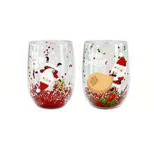 4pcs Christmas Santa Cartoon Double Wall Insulated Glass Set, Reusable Christmas Gift For Family And Friends, Machine Washable, Multi-Purpose Glassware With Holiday Patterns - Multicolor - View 7