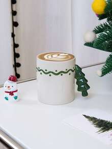 1 件可爱圣诞陶瓷杯，创意拐杖糖手柄咖啡杯，多用途，适合圣诞派对、家庭聚会、晚餐、水、早餐、圣诞礼物 - 彩色 - 查看 14