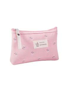 1 szt. Wodoodporna kosmetyczka, woreczek do przechowywania z kwiatowym nadrukiem, kosmetyczka podróżna, kosmetyczka, śliczna kosmetyczka, kosmetyczka podróżna, kosmetyczka, torba do przechowywania kosmetyków, duża pojemność, przenośna torba do przechowywania, mała kosmetyczka na prezent dla kobiet, torba do przechowywania, kosmetyczka podróżna, kosmetyczka