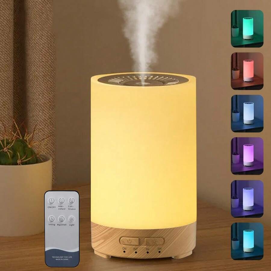 3 en 1 Difusor de Aceites Esenciales, Humidificador de Aromaterapia 150ml con 7 Colores LED Humidificador y Difusor Silencioso y Lámpara Nocturna para Casa, Dormitorio y Oficina - 1 - Ver 1