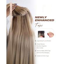 150grams Tape In Hair Extensions Human Hair,#60 Platinum Blonde 16-26inch,20Pcs/50Grams,100% Brazilian Remy Tape Ins Real Human Hair Extension,Christmas Birthday Gift For Women, Perfect For Daily Party & Wedding Use, 4-5 Packs To Add Length & Volume - S4/27 - 查看 6
