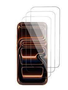 3pcs Tempered Glass Screen Protector Compatible With IPhone 17/17 Pro/17 Pro Max/17 Air 16 15 14 13 12 11 Pro Max, Also Compatible With 12 Mini 13 14 15 Plus SE X XS XR - Clear - View 8