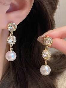 2 件嘻哈经典耳环，创意设计，法式奢华时尚休闲复古时尚，适合送礼、日常佩戴、街头派对、节日 - 古老 - 查看 9