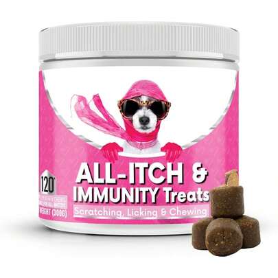 Dog Itch Relief & Immunity Treats 300G | Rapidly Soothes Itching And Boosts Immunity. Perfect For Allergy-Sensitive Dogs. Easy To Feed & Exceptionally