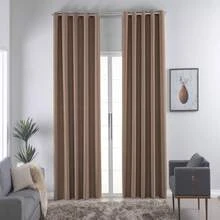 Cortina Blackout em Tecido Duplo Premium para Sala e Quarto Blecaute Corta Luz - Caqui - Visão 9