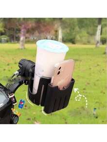 1pc Multifunctional Bicycle Cup Holder, Electric Bike Universal Water Bottle Rack, 2-In-1 Phone Holder & Drink Holder, Versatile