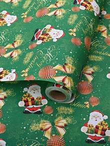 Weihnachts-Geschenkpapierrolle - 120 Meter lang, festliches Feiertagsmuster für Geschenkverpackung und dekorative Artikel, Weihnachtsdekoration, Raumdekoration, Winter