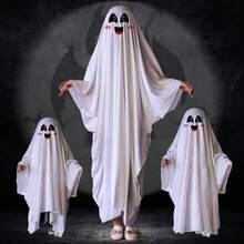 万圣节可爱鬼魂派对服装，鬼魂斗篷角色扮演服装 - 彩色 - 查看 6