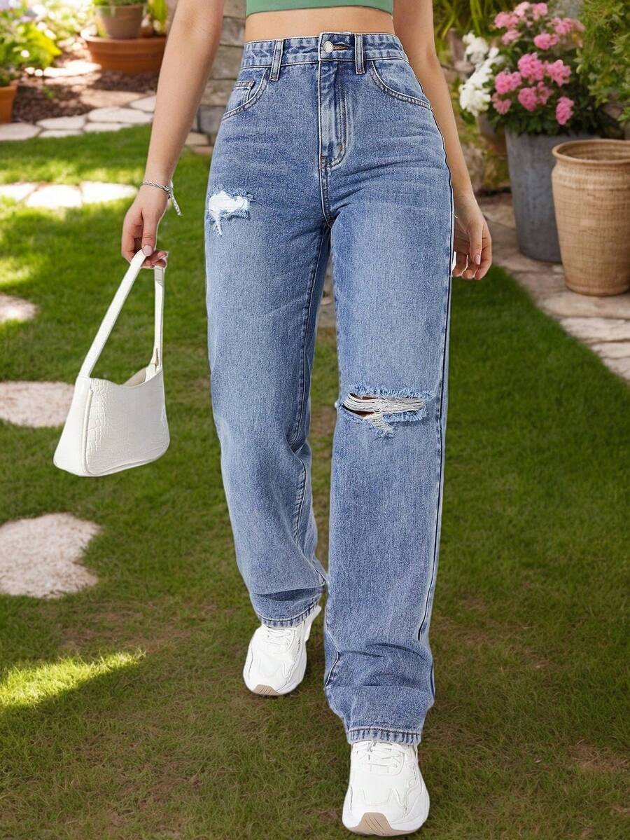 Women Jeans - Blue - View 1