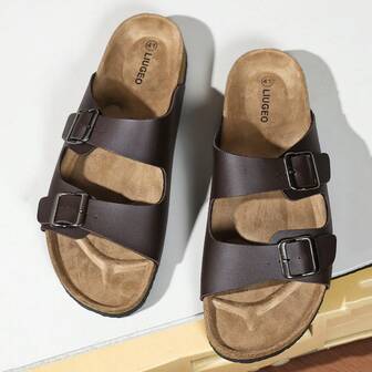 可调节扣环男女休闲拖鞋，软木凉鞋，户外沙滩鞋，男女皆宜，加大码