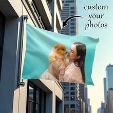 1PC Customized Portrait, Pet Flag, Custom Pattern Flag, Courtyard Decoration Flag, Outdoor Decoration Flag, Unique, Washable, High-End, Breathable And Durable, Unique And Personalized, Is The Ideal Gift For Him/Her, Room And Office Decoration Flag, Pole Free Gift - Multicolor - View 7
