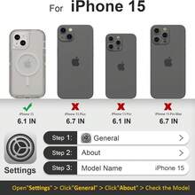 适用于 iPhone 16/15/14/13/12/11 系列透明手机壳，兼容 MagSafe，三层磁性充电盒，iPhone 16 Pro Max 重型防震防摔手机壳，适用于圣诞节、生日、新年礼物、冬季、送给家人、朋友、生日、女朋友、男朋友的礼物 - 黑色 - 查看 28