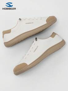 HOBIBEAR Wide Toe Box Barefoot Shoes One Stirrup Men Women Minimalist Breathable Comfortable Trail Running Walking Shoes PU Leather Surface(Less Than Half A Size)