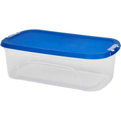 Caja Organizadora, Capacidad a 4.9 Litros con Tapa, Ideal para la Organización en el Armario, Cocina, Oficina, Color Transparente