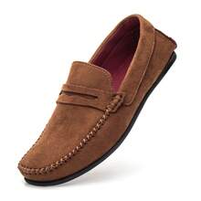 Mocassim Oxford Masculino Slip On Drive Feito a Mão Verão Confortável Dia a Dia - Caramelo - Visão 12