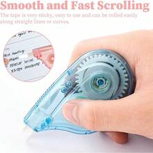 White Correction Tape Whiteout Correction Tape Easy To Use Instant Correct Wrong Writing At Anytime Writing Supplies For Office And School 6 Packs - 6 - 查看 3