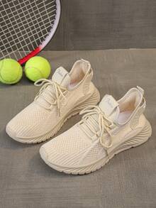 2025 New Autumn And Winter Multifunctional Popular Student Flat Sports Shoes, Summer Sports And Leisure Thick-Soled Platform Shoes. - Màu be - Xem 6