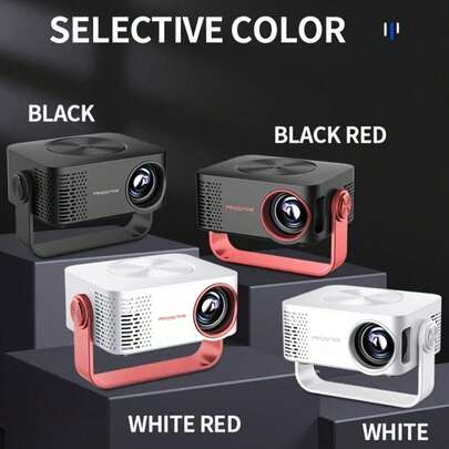 [2025 New Projector] Portable Mini Projector, Native1080P Home Theater Projector, 4K Mobile Projector, HD Lens, Suitable For Business Meetings, School Presentations, Family Gatherings, Outdoor Camping