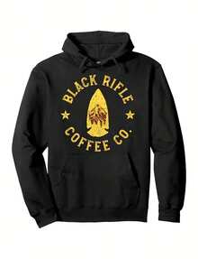 Black Rifle Coffee Hoodie - Soft Cotton Blend, Casual Pullover With Pocket, Both Men And Women, Suitable All Seasons - 黑色9 - 查看 1