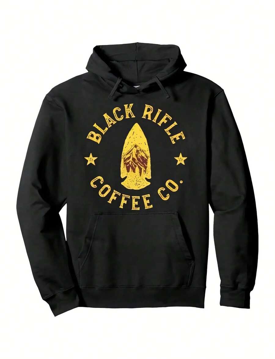 Black Rifle Coffee Hoodie - Soft Cotton Blend, Casual Pullover With Pocket, Both Men And Women, Suitable All Seasons - 黑色9 - 查看 1