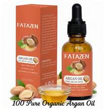 FATAZEN Natural Moroccan Argan Oil For Nails & Hair - Pure Nourishing Treatment Oil Softens Nail Cuticles Moisturizes Smoothes Frizz Strengthens Hair Argan Hair Oil Repair For Damaged Split Ends