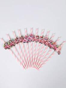 12pcs Christmas Paper Straws,Christmas Striped Straws,Truck Santa Claus Gingerbread Man Cards Decor Straws,Merry Christmas Theme Disposable Tableware,Daily Drinking And Crafts,Christmas Party Decorations For Home 2025,Christmas Table Dining Room Bottle Decor, Christmas Ornaments,Christmas Table Center Decoration,Christmas Gifts,Party Favors,Happy New Year Gifts