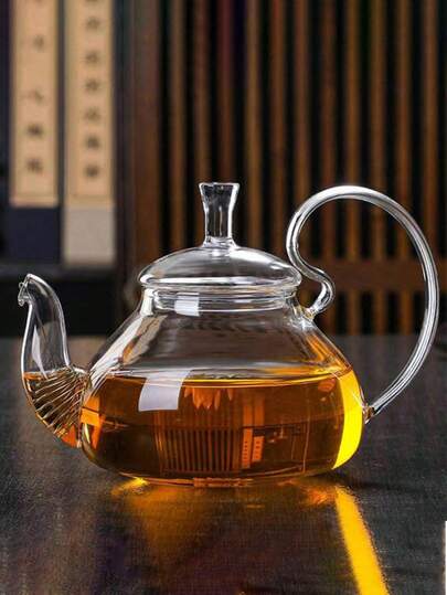 3 件套加厚耐热玻璃茶壶，容量分别为 600ml/800ml/1200ml，经久耐用，高柄仙人壶、松鼠壶、茶壶、玻璃花壶