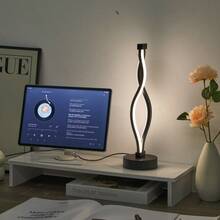 1 Stück minimalistische luxuriöse moderne Tischlampe, USB-betrieben - 3-Farben-Dimmen/Berührung, geeignet für Schlafzimmer, Büro, Café