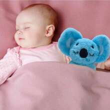 Juguetes de peluche para dormir, muñecos de nutria de peluche, juguetes para bebés con función de respiración, luz y música, muñecos para niños, regalos para recién nacidos - Azul - Ver 5