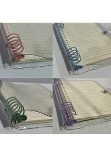 120 pagine A5 Quaderno in morbida pelle trasparente ad alta capacità, pagine interne a righe, bordi perforati, rilegatura a spirale rimovibile, design impermeabile - ideale per forniture d'ufficio quotidiane e stile minimalista, regalo perfetto per gli amanti della musica, quaderno per musica | quaderno minimalista | quaderno impermeabile, per forniture scolastiche, ritorno a scuola