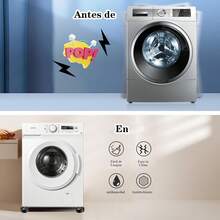 Alfombrillas Antivibración y Antideslizantes de Plástico en Negro para Lavadoras y Secadoras - Albaricoque - Ver 3