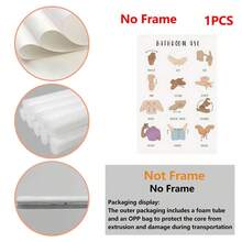 1 pièce, Peinture d'art en langue des signes américaine pour salle de bain, décoration murale moderne sans cadre, affiches imprimées, canevas imperméable, convient pour la maison, le bureau, la chambre, le salon, le bureau, la salle de bain, le bar, les arts muraux et la décoration de la maison, est un cadeau de vacances idéal