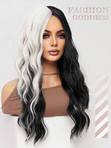 角色扮演假发 黑色挑染金色水波长卷发假发 26 英寸中分风格 Greta 万圣节圣诞节假发 服装假发 街头朋克假发 Y2K 摇滚假发 蓬松自然女士合成耐热纤维假发 适合日常派对假发 音乐节假发 前卫学院风格假发 现代时尚哥特式假发 - 挑染黑色 - 查看 7