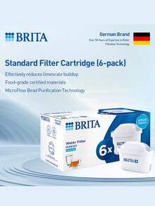 3个/6个装 BRITA MAXTRA 通用型净水器滤芯，采用微流珠净化技术，有效减少水垢积聚