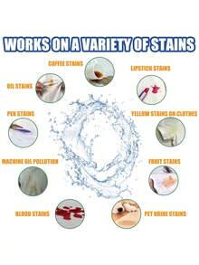 Convient pour les taches alimentaires, les taches de cosmétiques, les taches de boissons et de sauces, etc. - Détachant à l'huile sans rinçage. Nos stylos de blanchiment peuvent être utilisés pour les taches alimentaires, les taches de cosmétiques, les boissons telles que le café, le thé, le vin, le lait, le cola, les taches d'huile, la sauce tomate, la sauce barbecue, le jus de raisin, etc.